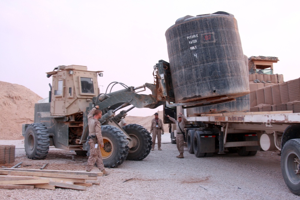 Marines begin to close down Camp Gannon, Iraq