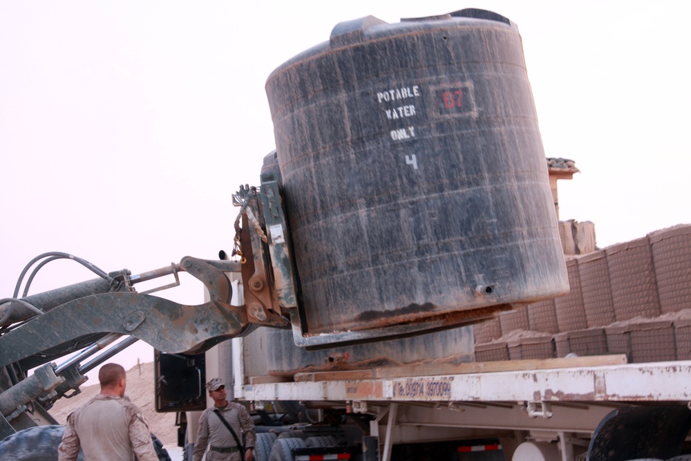 Marines begin to close down Camp Gannon, Iraq