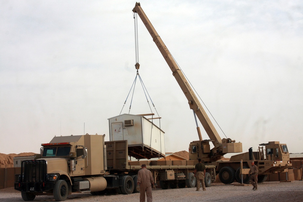 Marines begin to close down Camp Gannon, Iraq