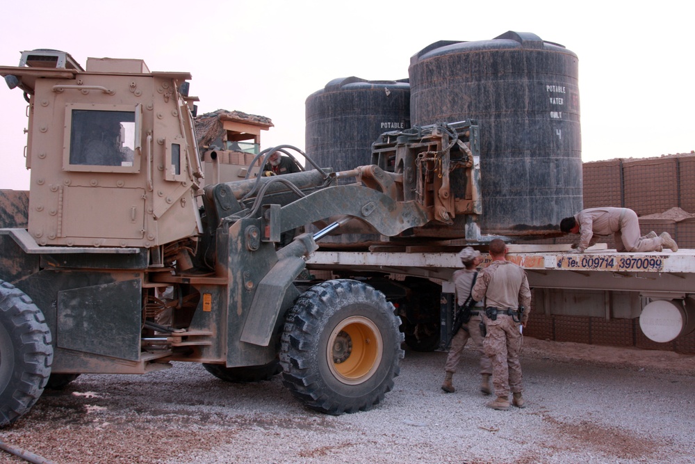 Marines begin to close down Camp Gannon, Iraq