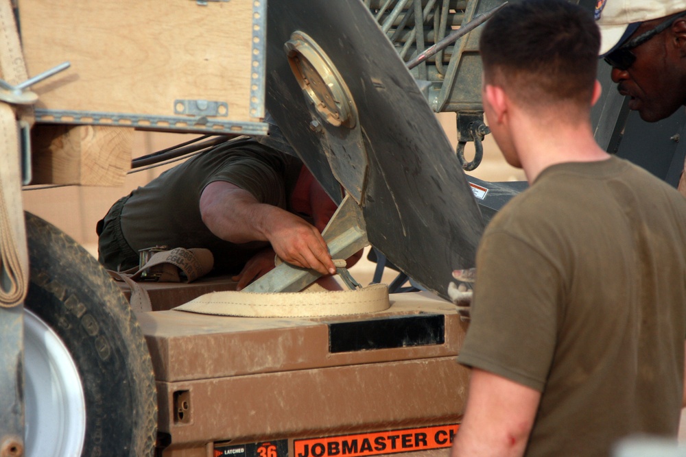 Marines begin to close down Camp Gannon, Iraq