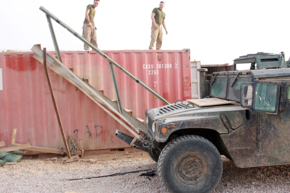 Marines begin to close down Camp Gannon, Iraq