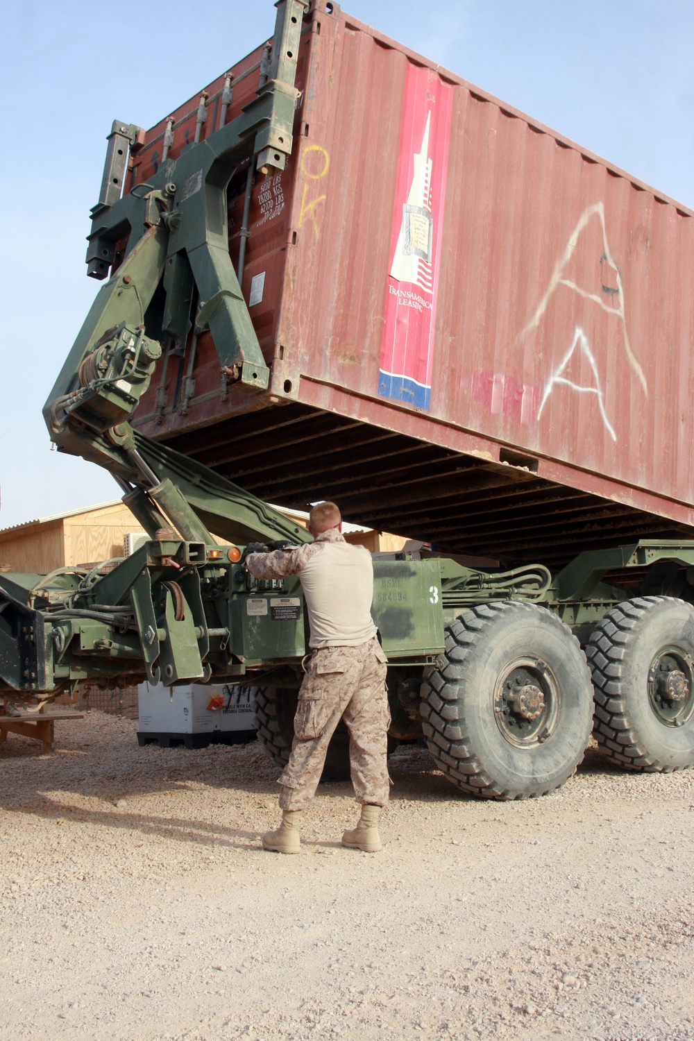 Marines begin to close down Camp Gannon, Iraq