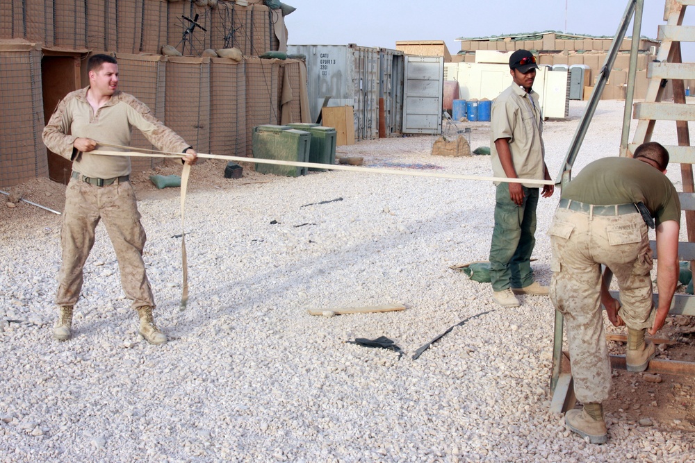 Marines begin to close down Camp Gannon, Iraq