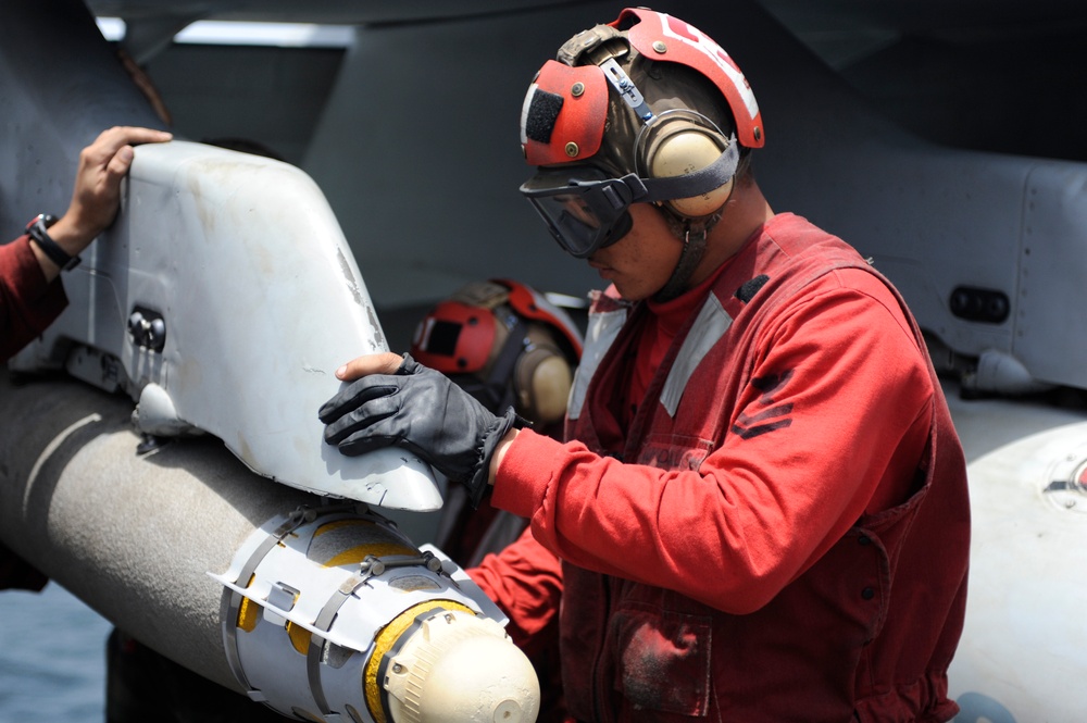 USS Dwight D. Eisenhower flight deck action