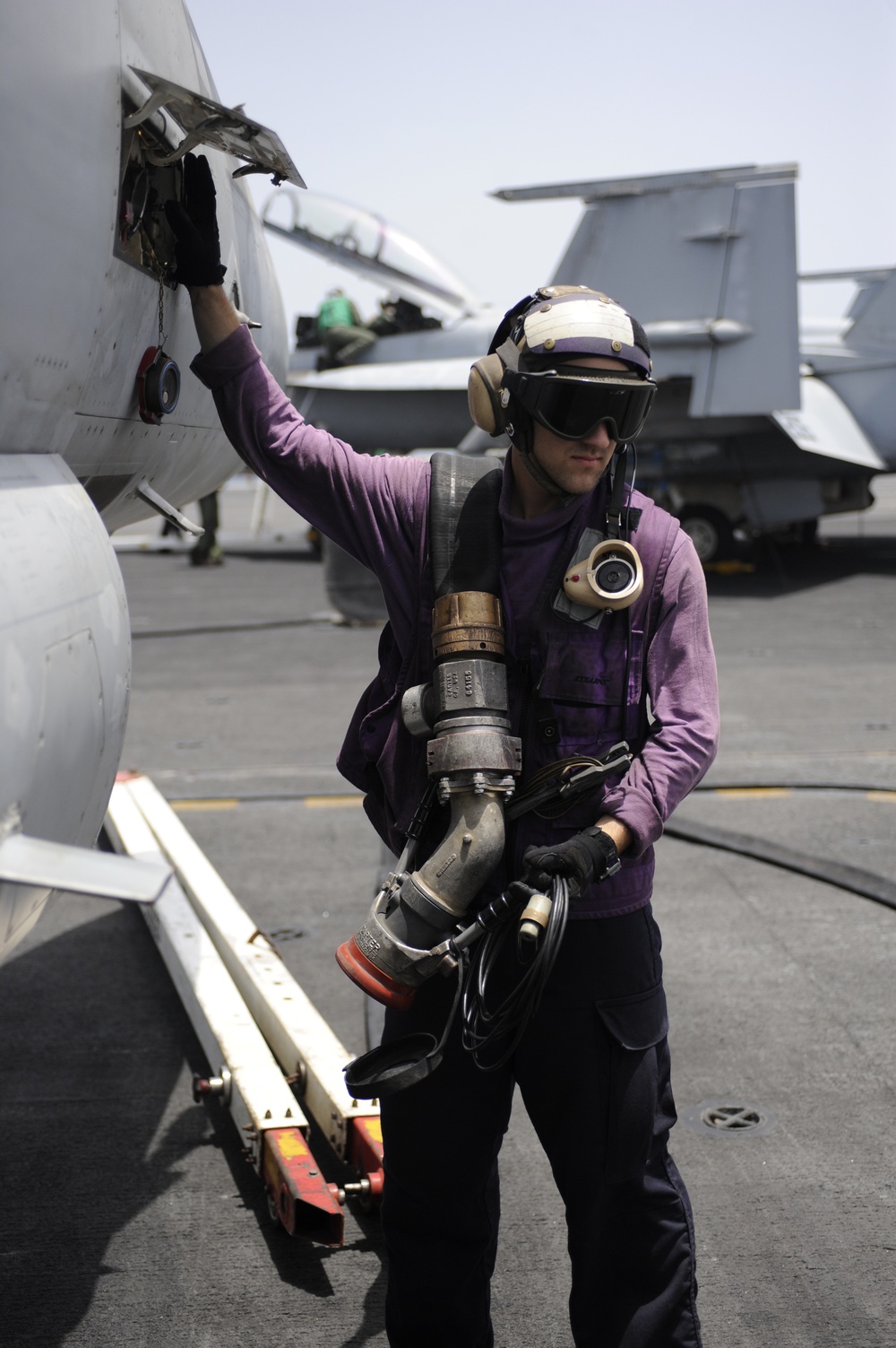 USS Dwight D. Eisenhower flight deck action