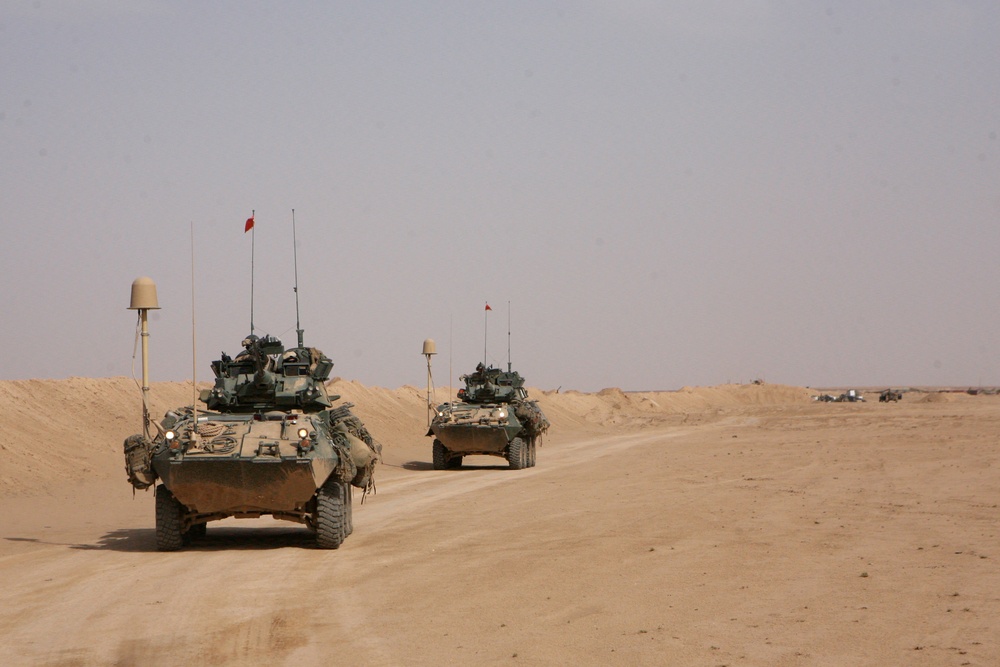 3rd Light Armored Reconnaissance Battalion Marines conduct Nineveh province patrol