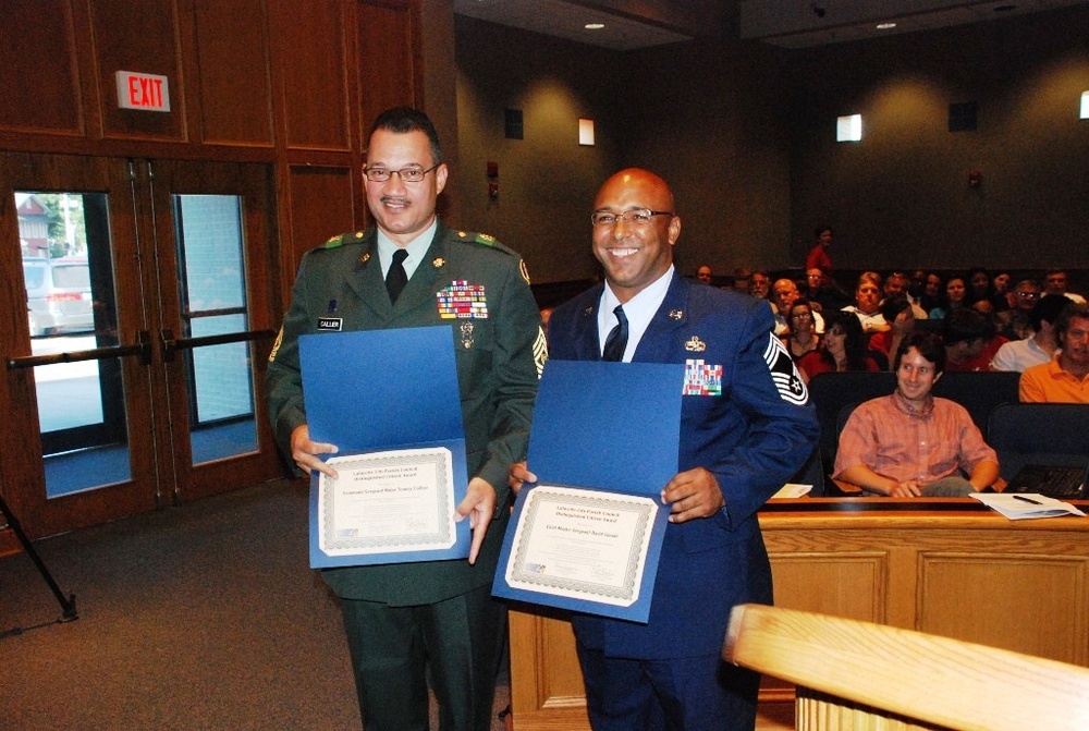 Louisiana National Guardsmen receive awards from Lafayette council