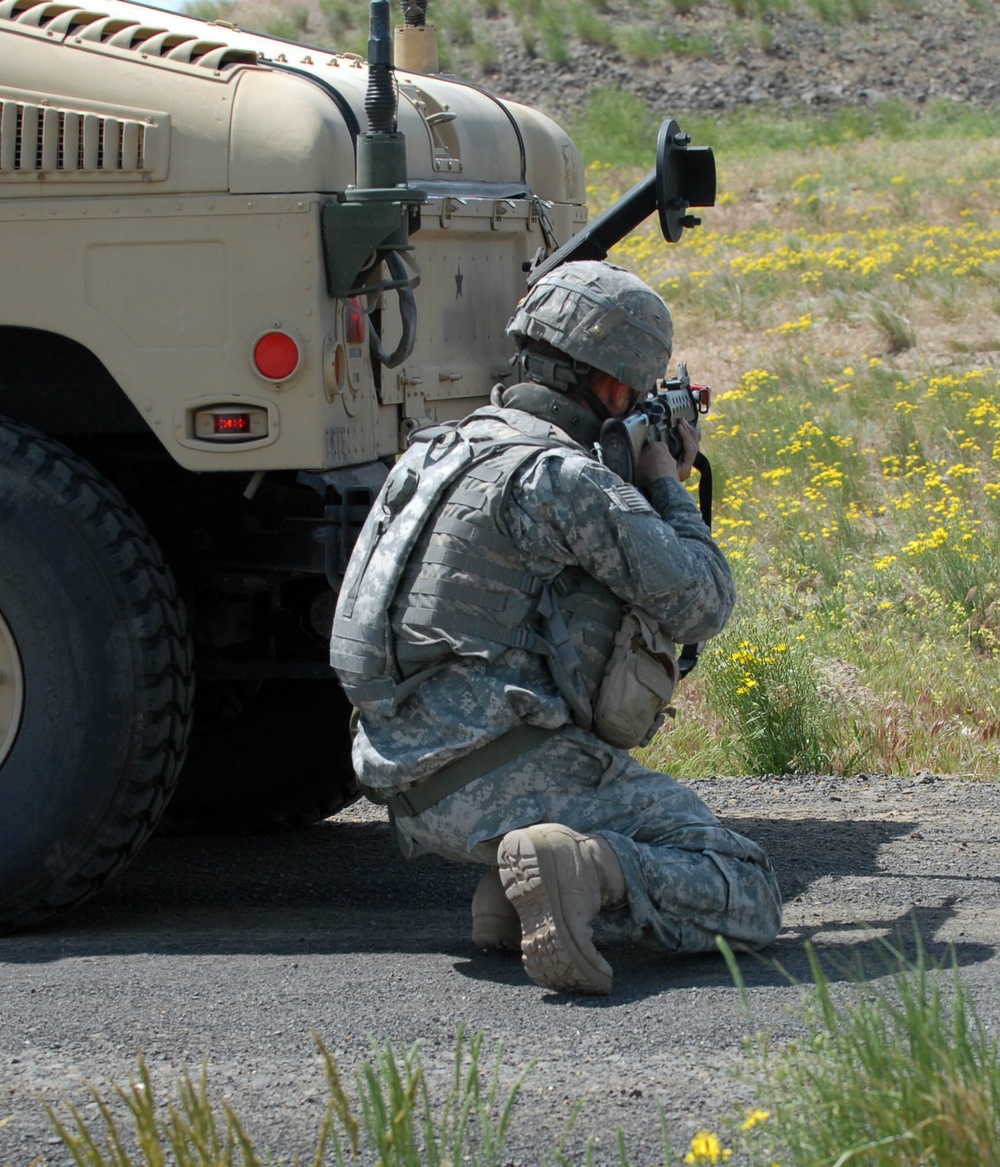 62nd Chemical Company trains on convoy operations
