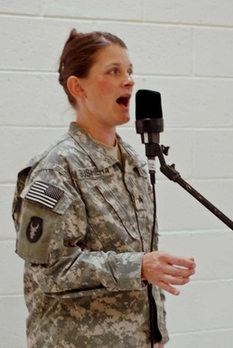 American Soldier connects to Iraqi citizens with national anthem