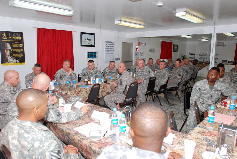 U.S. Army Forces Command leader meets with Combined Joint Task Force-82 senior enlisted personnel