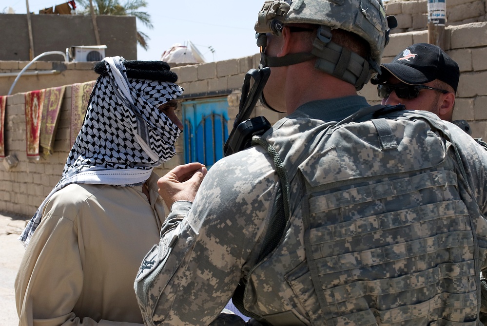 Soldiers Patrol Basra Streets