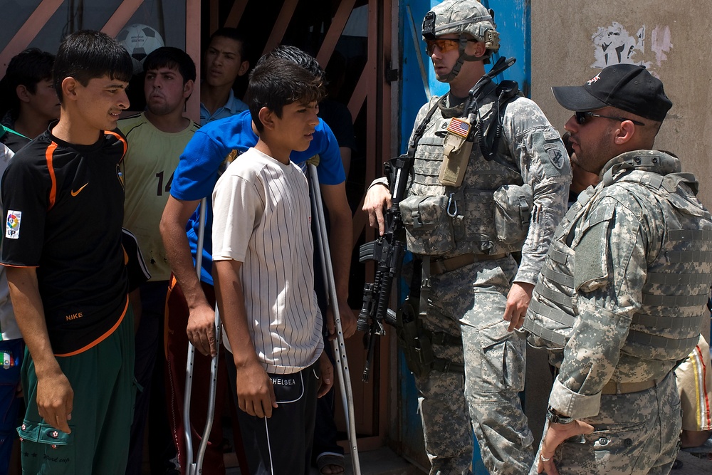 Soldiers Patrol Basra Streets