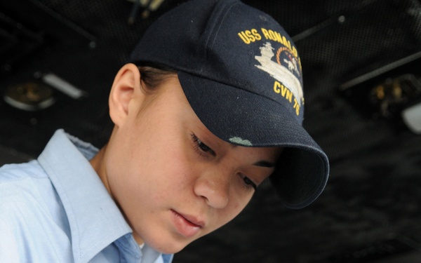 USS Ronald Reagan action