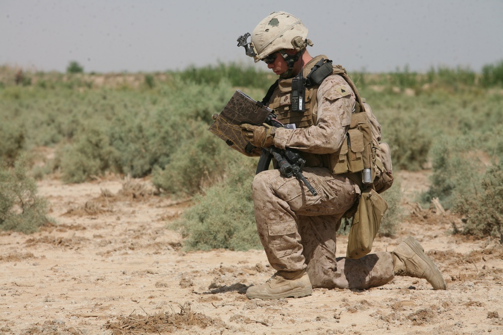 Marines Search for Weapons Cache