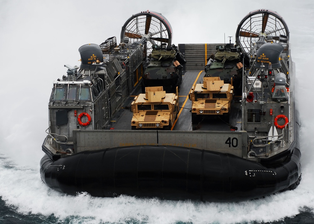 Landing Craft Air Cushion 40 at the Well Deck