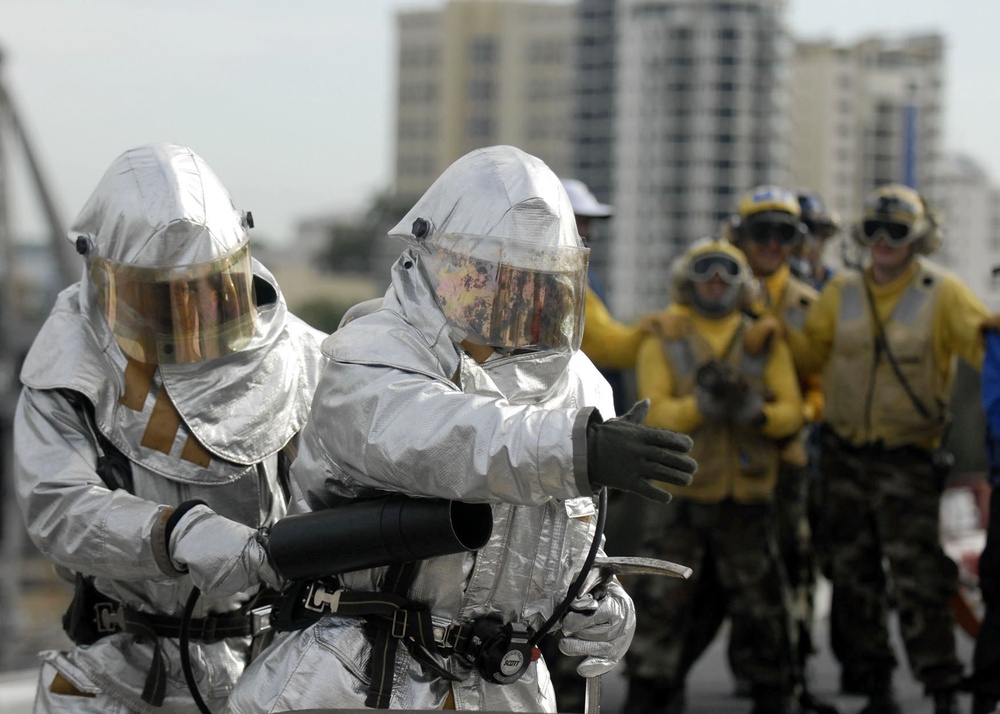 Essex Sailors Demonstrate Firefighting Skills