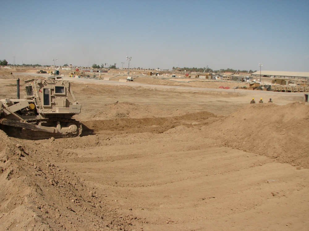 Marines use heavy equipment