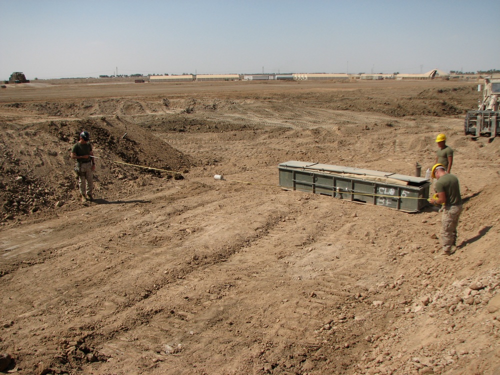 Marines use heavy equipment