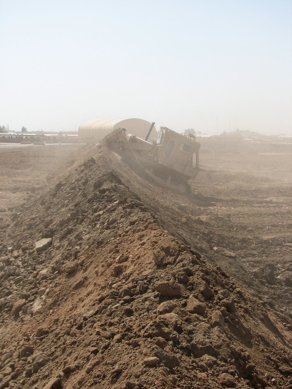 Marines use heavy equipment