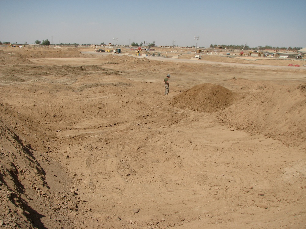 Marines use heavy equipment