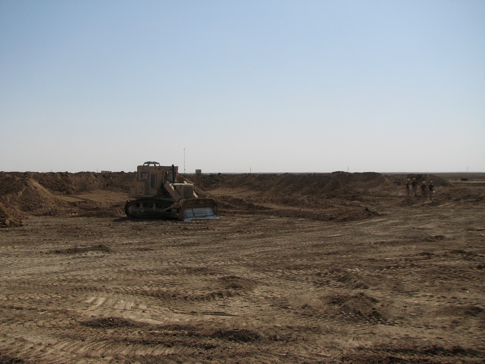 Marines use heavy equipment