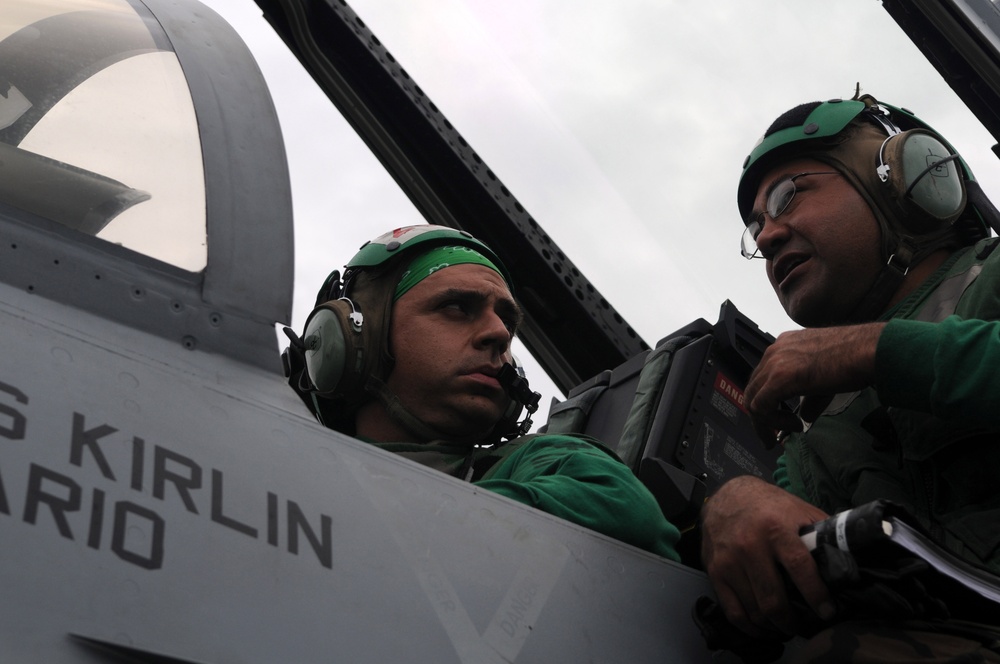 USS Ronald Reagan action