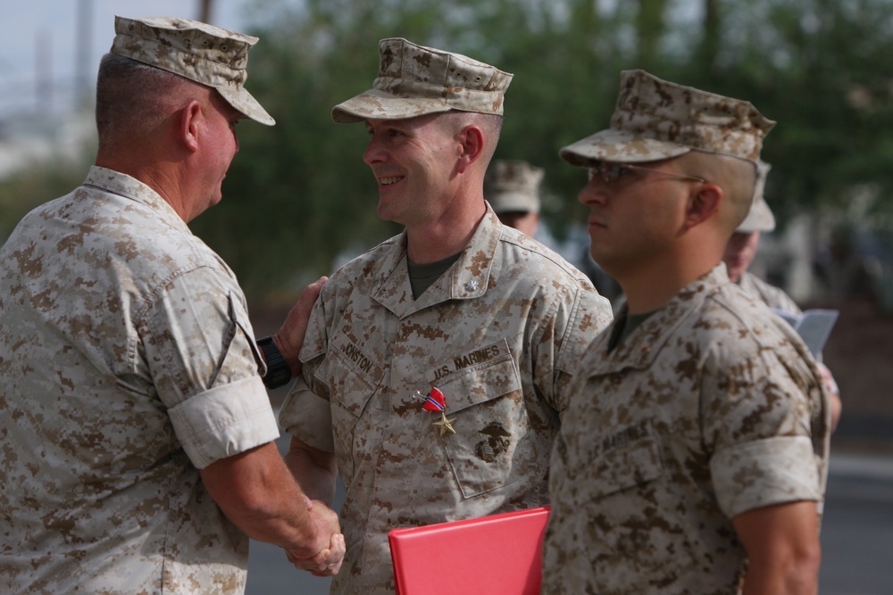 Outgoing Marines Awarded for Outstanding Service at the Combat Center