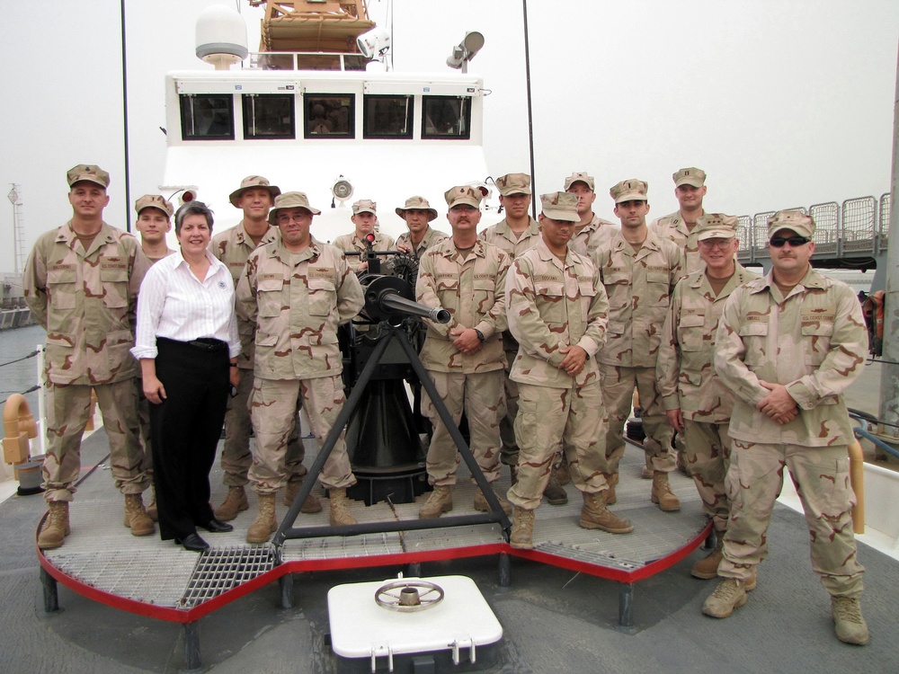 U.S. Coast Guard Atlantic Area Commander, Secretary of Homeland Security Visit Aquidneck