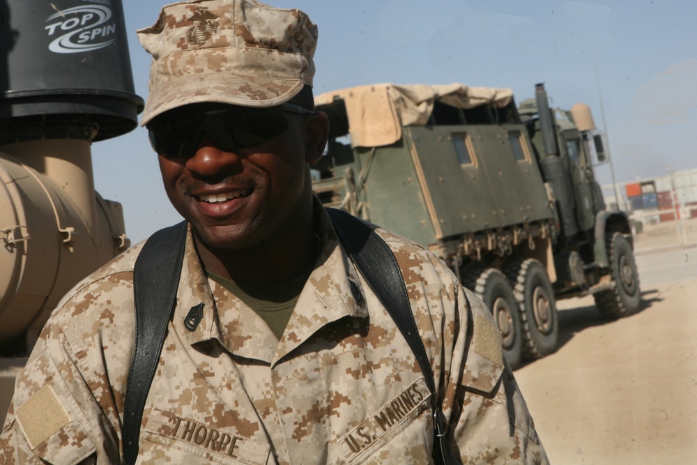 Marine Steps Outside Job, Assists in Successful Afghanistan Arrival