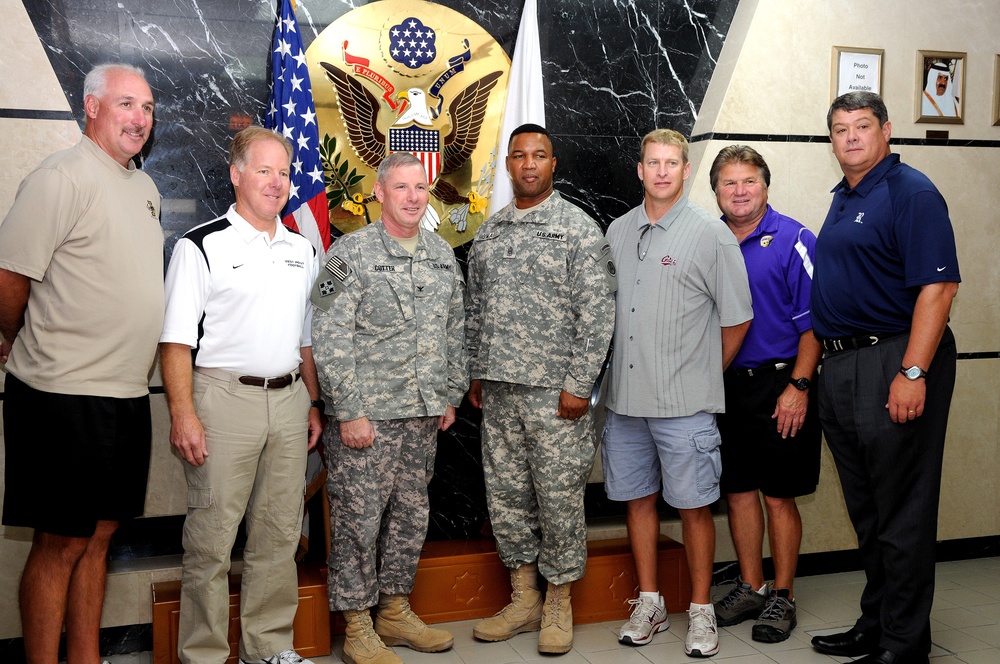 College Football Coaches Support Troops Overseas