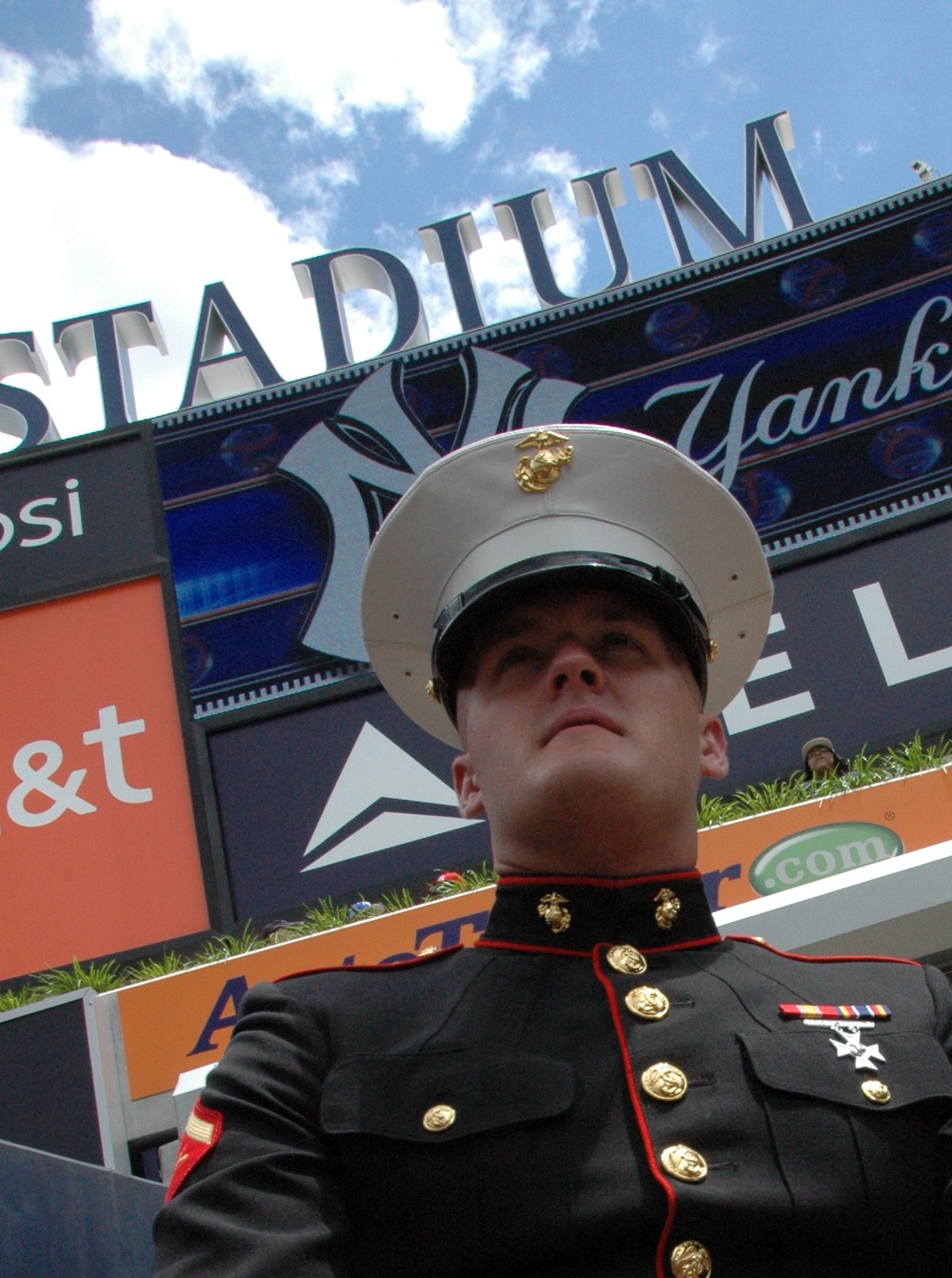 Marine Corps Band Plays at Yankee Stadium