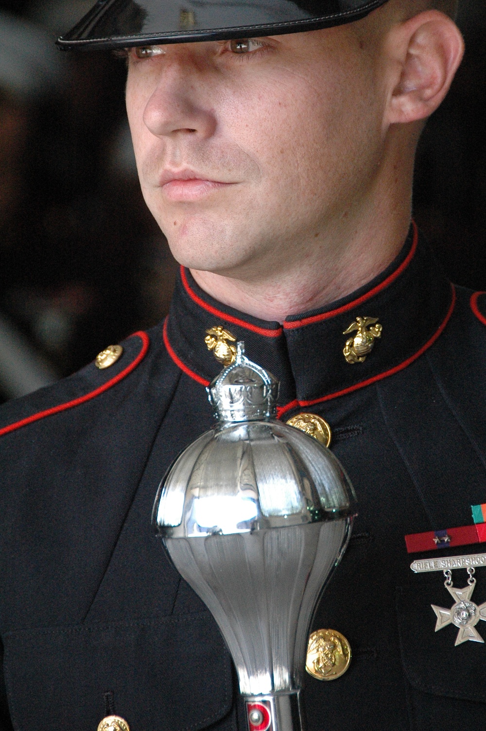 Marine Corps band plays at Yankee Stadium