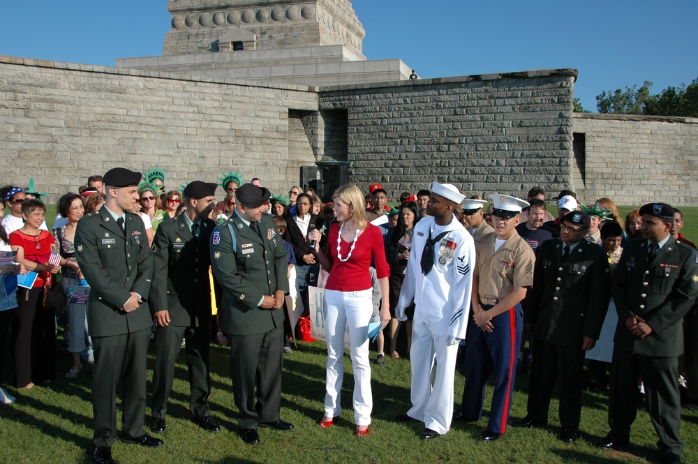 Statue of Liberty Opening and Naturalization Ceremony on Liberty Island