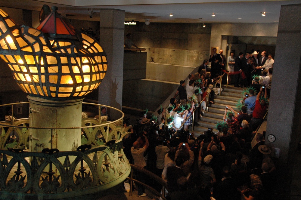 Statue of Liberty opening and naturalization ceremony on Liberty Island