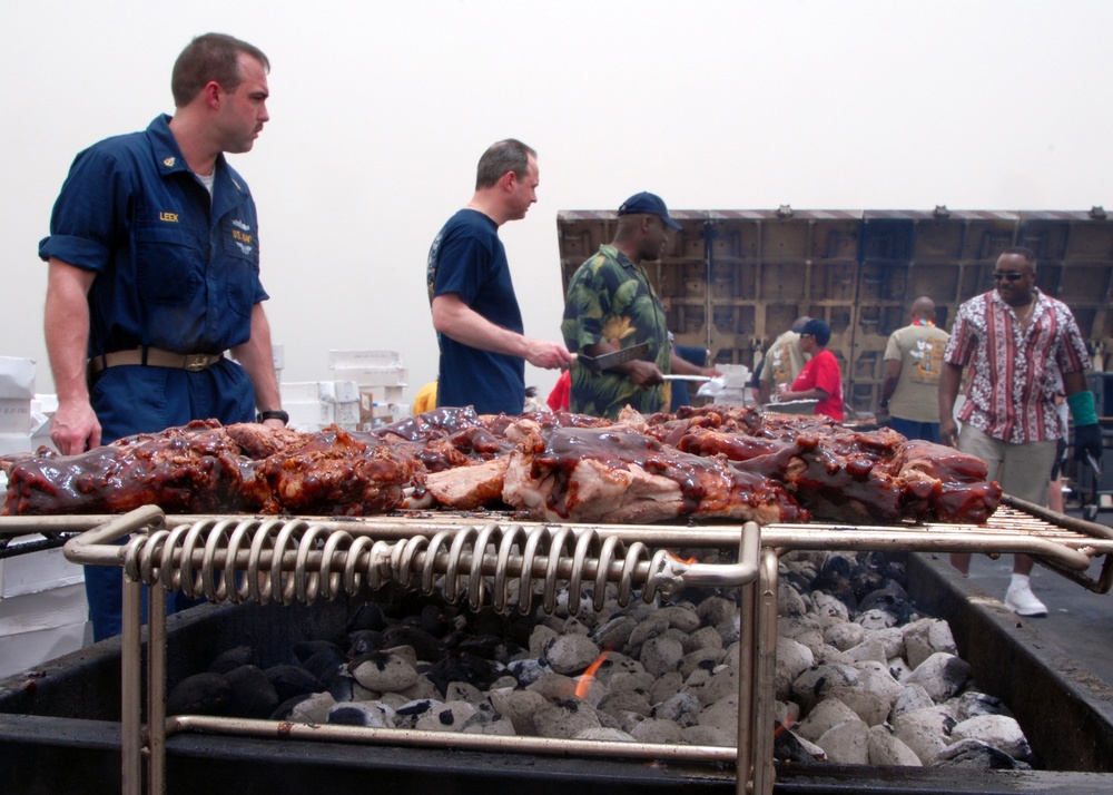 USS Dwight D. Eisenhower steel beach picnic