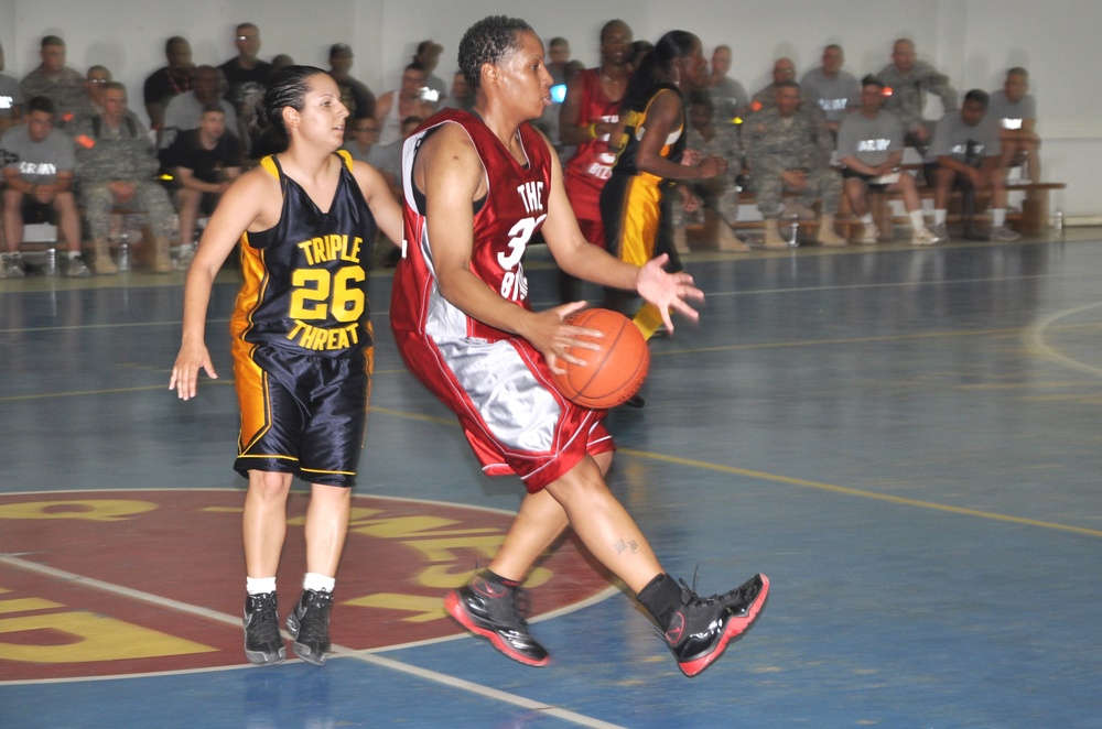 women's basketball championship at Contingency Operating Base Q-West