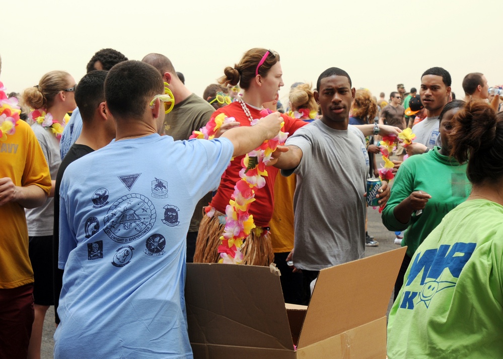 USS Dwight D. Eisenhower steel beach picnic