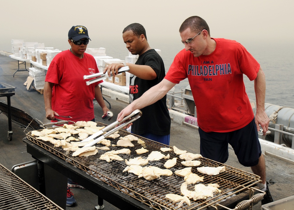 USS Dwight D. Eisenhower steel beach picnic