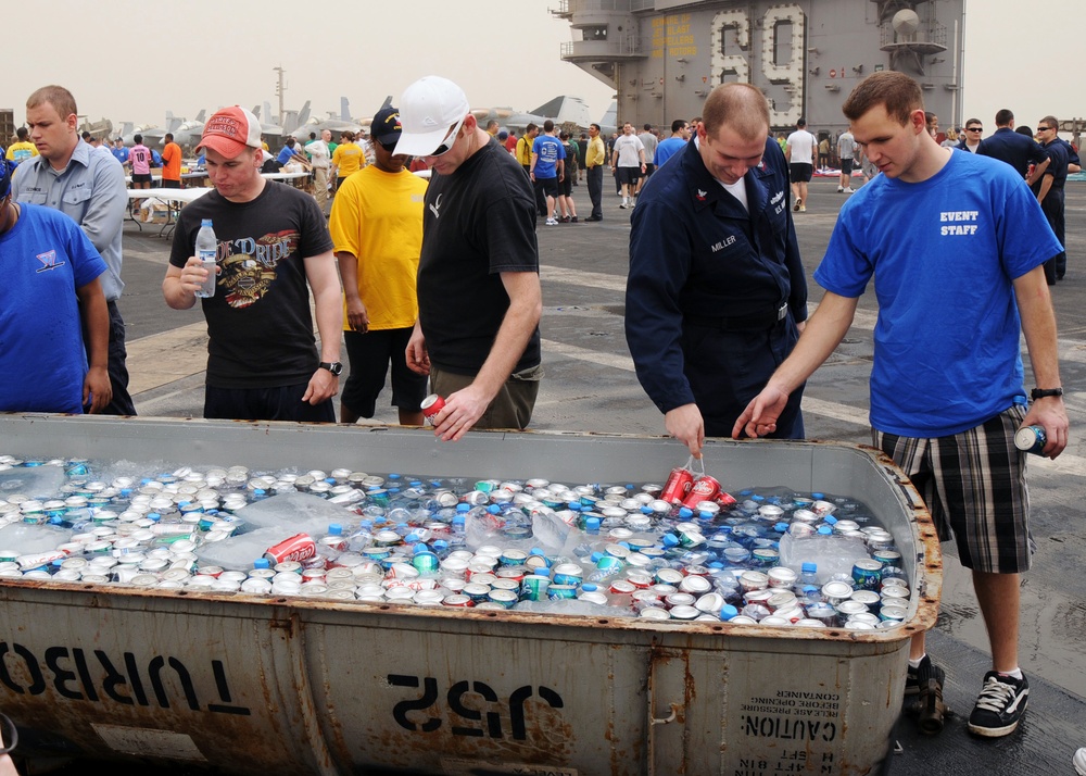 USS Dwight D. Eisenhower steel beach picnic