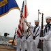 Parading of colors at change of command ceremony