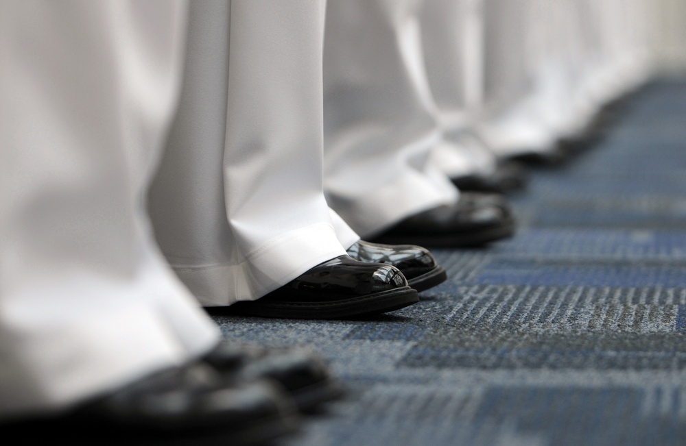 Change of command ceremony at National Museum of Naval Aviation at Naval Air Station Pensacola