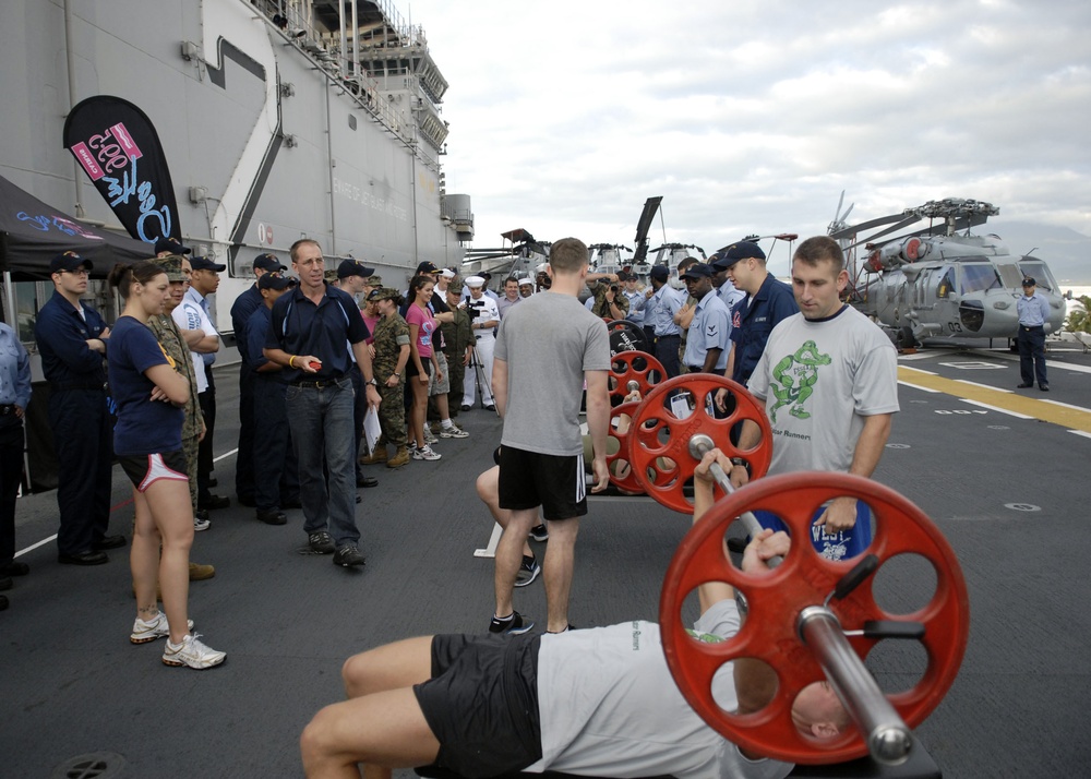 "Potts and Pacey" morning radio show hosts weight lifting competition