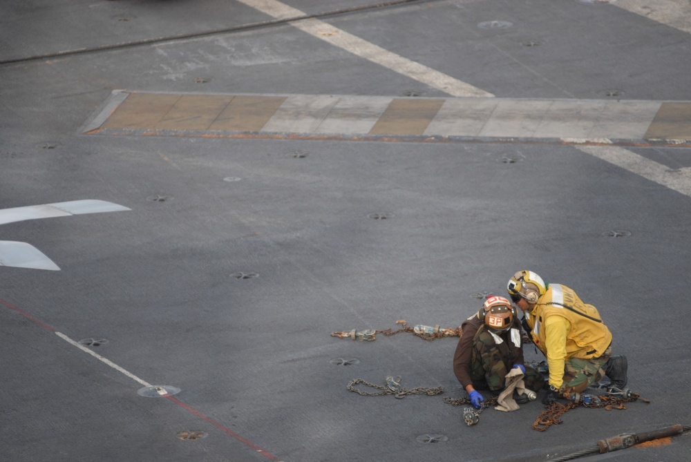 USS Ronald Reagan flight deck operations