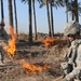 Soldiers conduct controlled burn