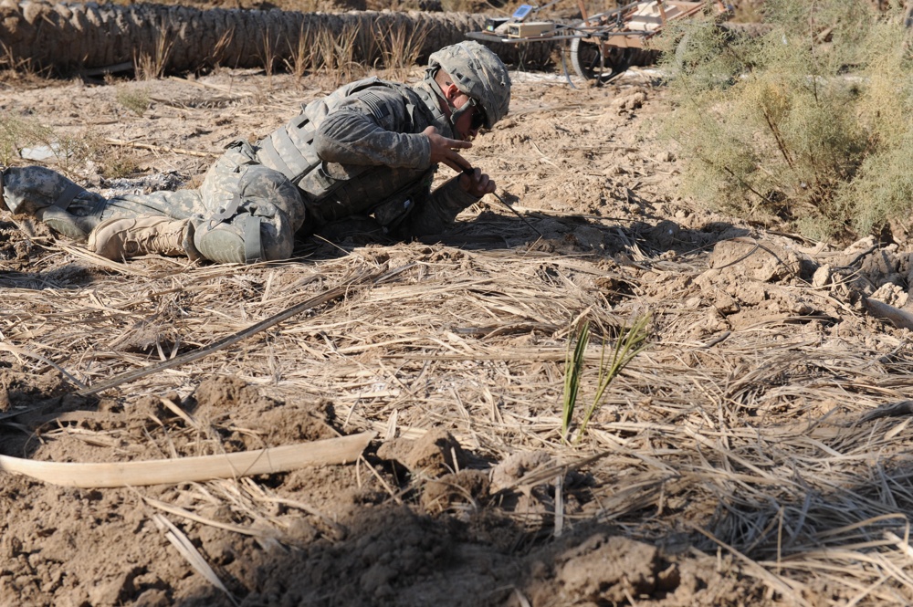 Soldiers conduct controlled burn