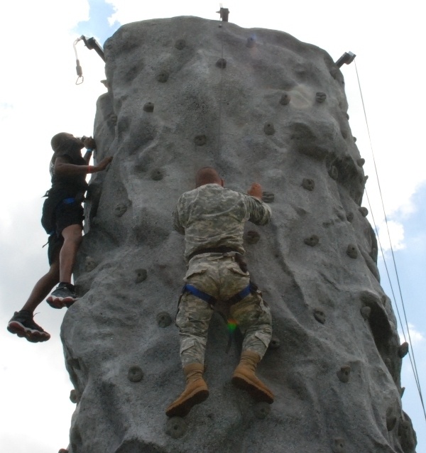 Soldiers honor Paragon Casino employees - Rock Climb challenges casino employees