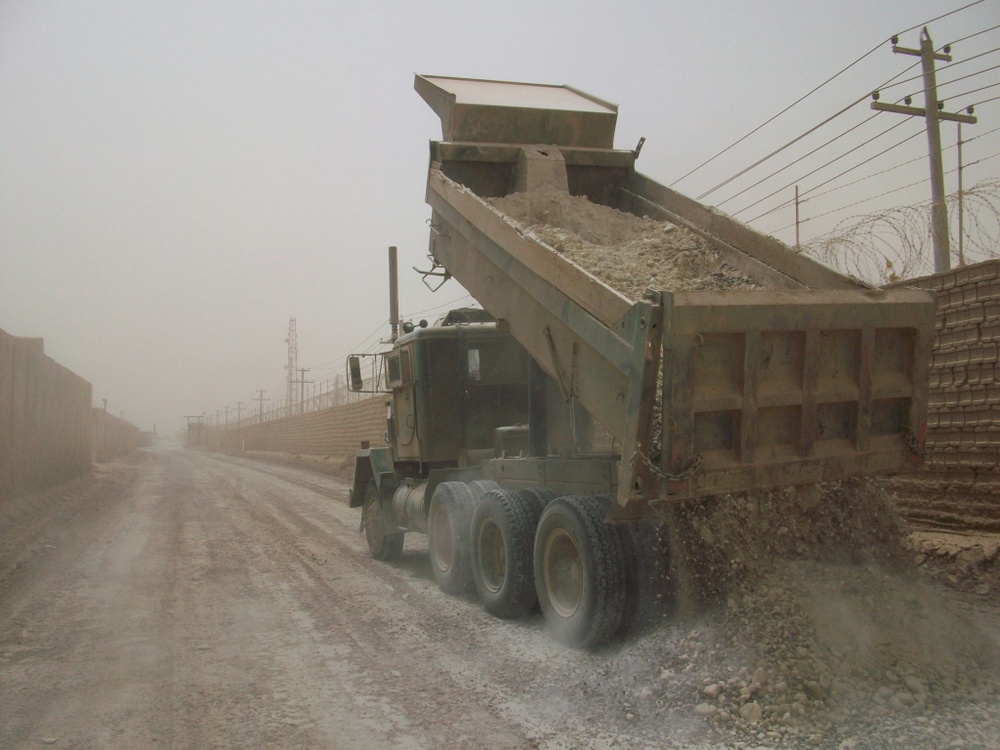 277th Engineers improve Liberty access road