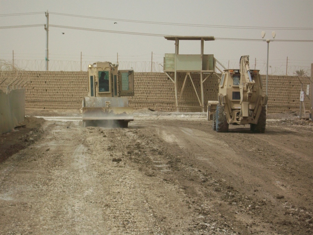 277th Engineers improve Liberty access road