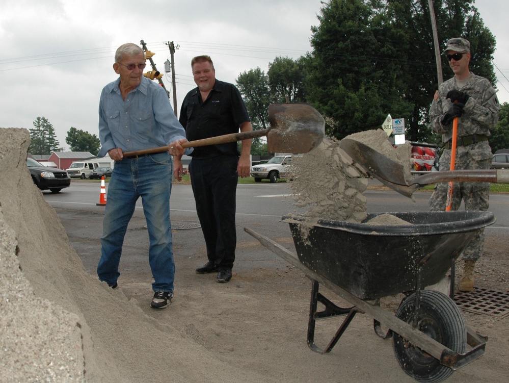 City and Soldiers work together for family fun area